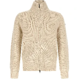 Beige Virgin Wool Cardigan