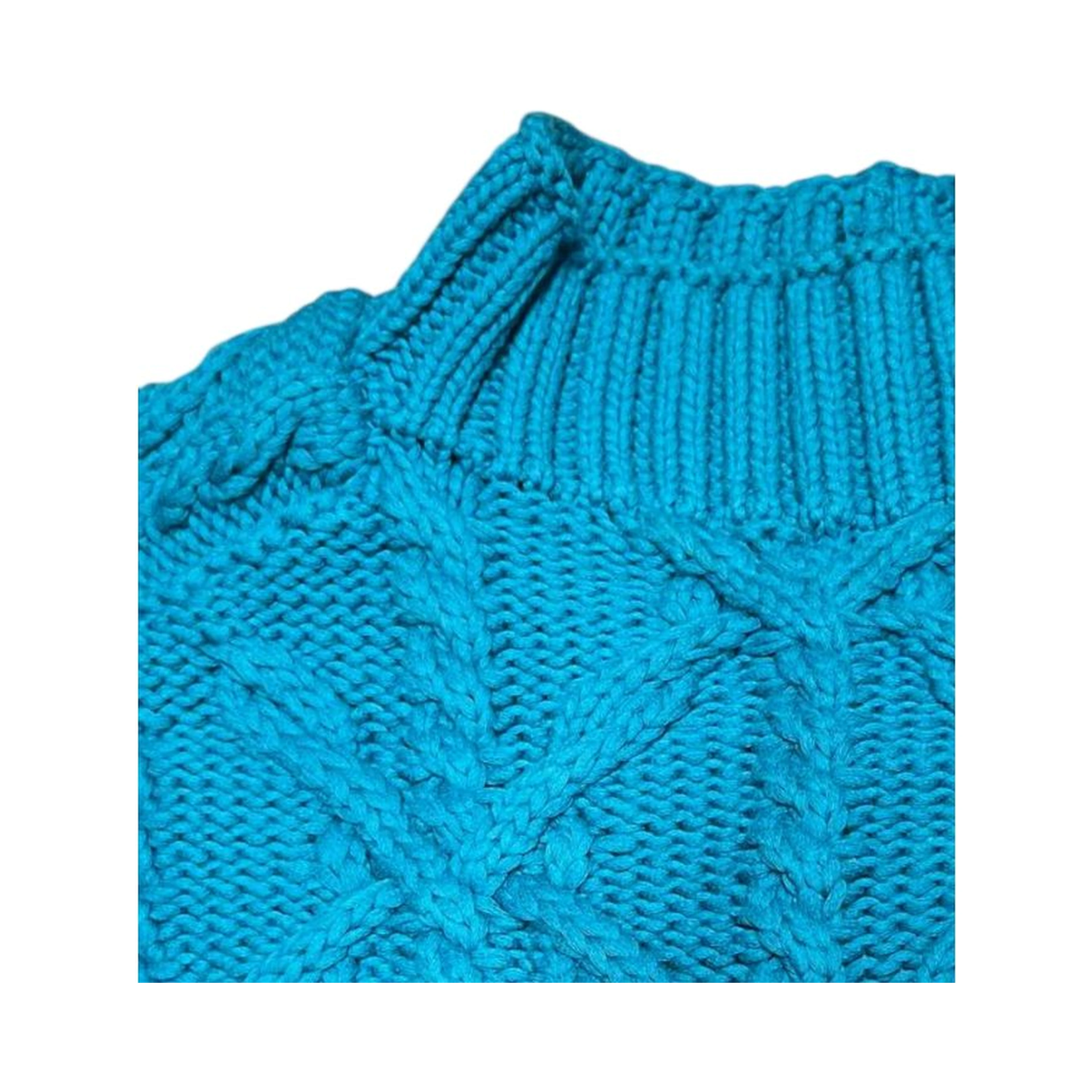 Blue Cotton Men Sweater