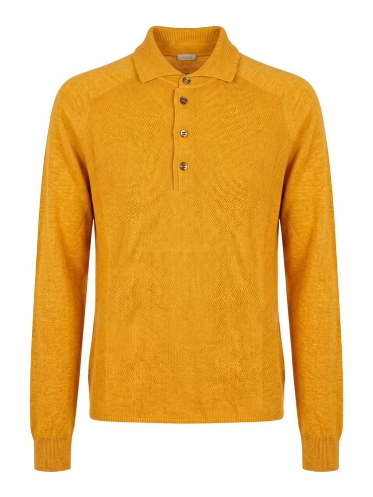 Orange Silk Men Sweater