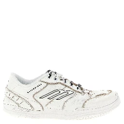 White Calfskin Athletic Sneakers