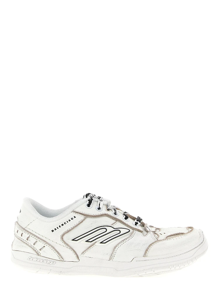 White Calfskin Athletic Sneakers