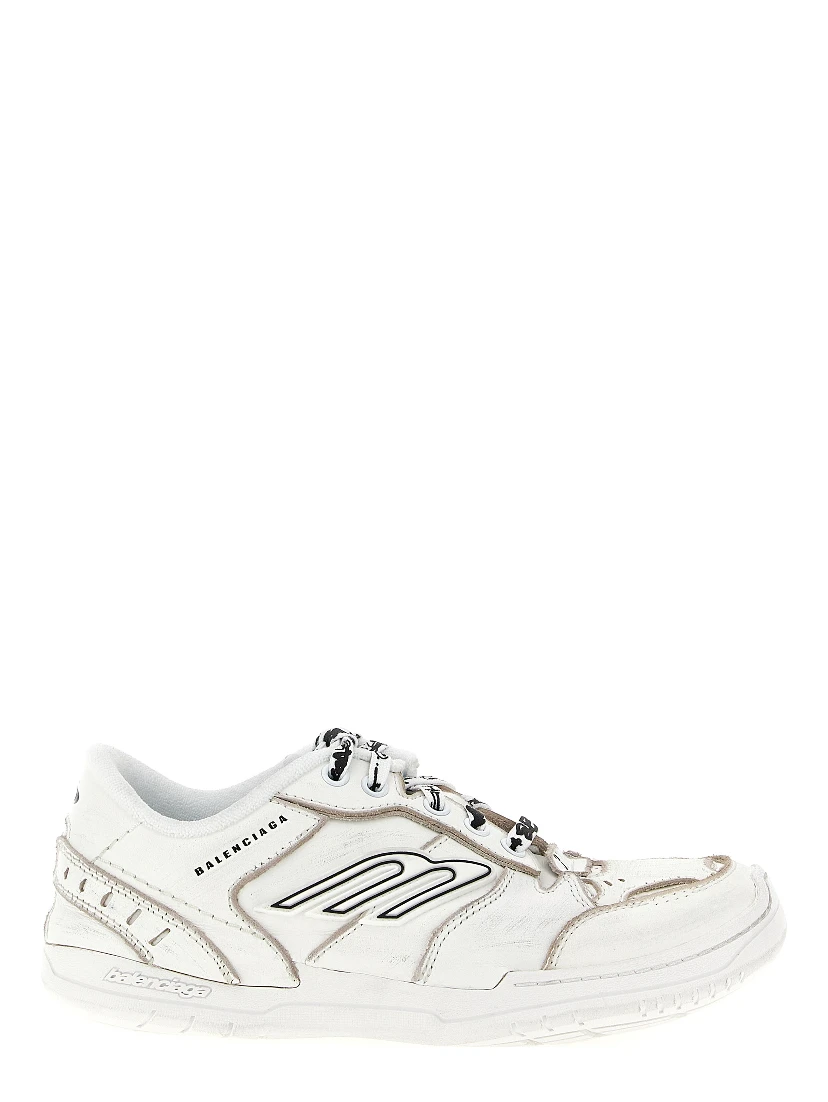 White Calfskin Athletic Sneakers