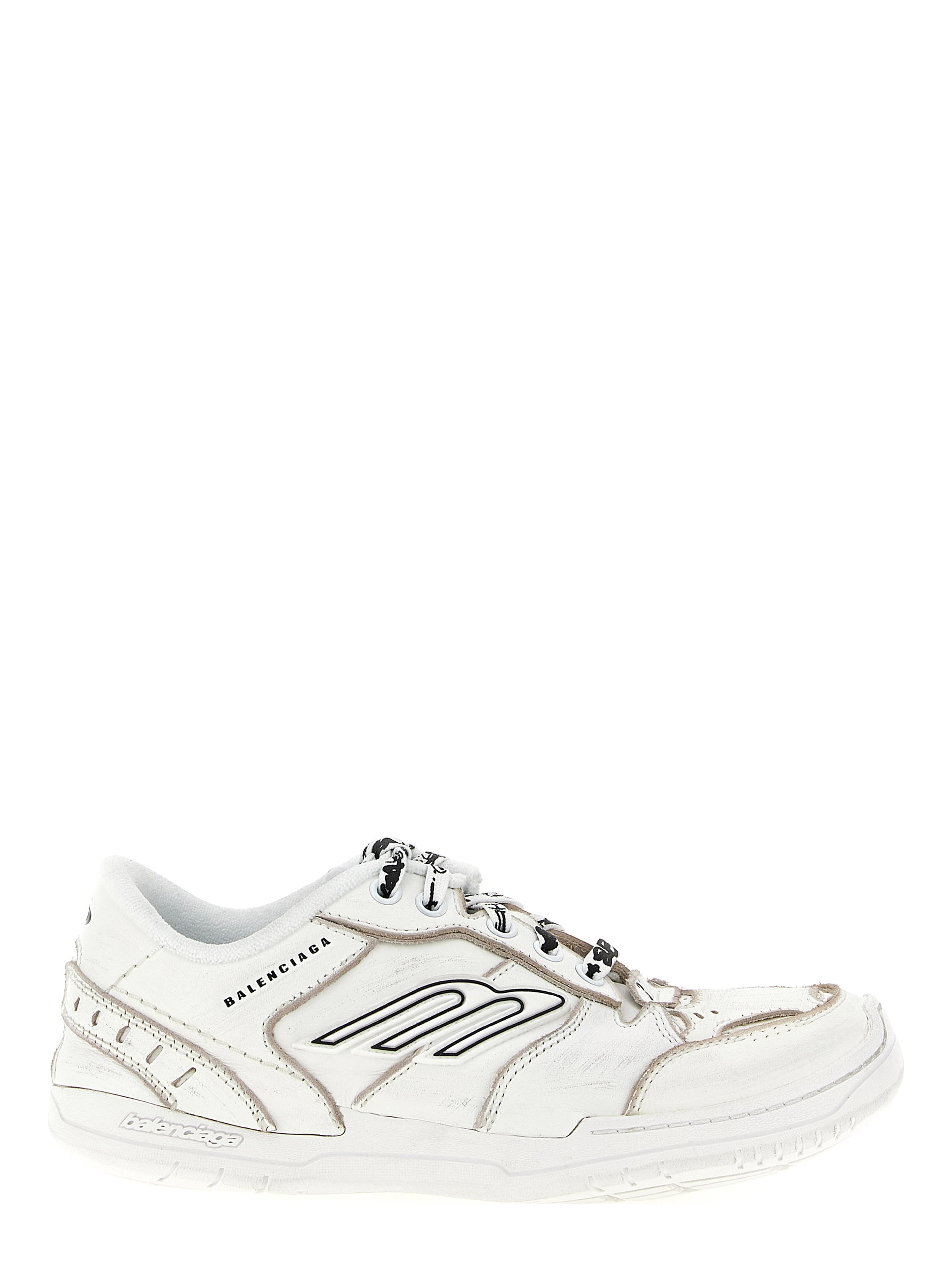 White Calfskin Athletic Sneakers
