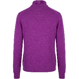Purple Silk Men Sweater