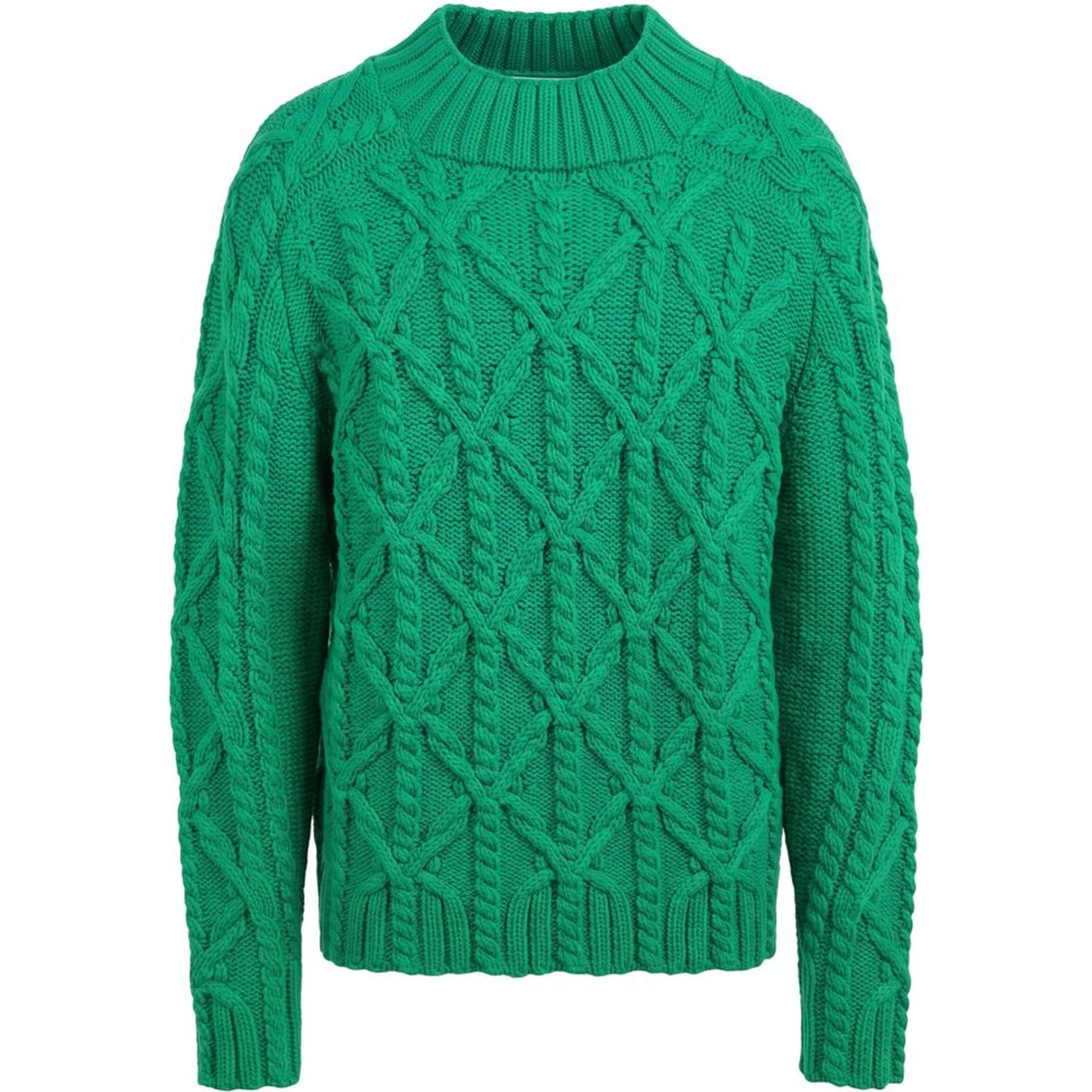 Green Cotton Men's Sweater