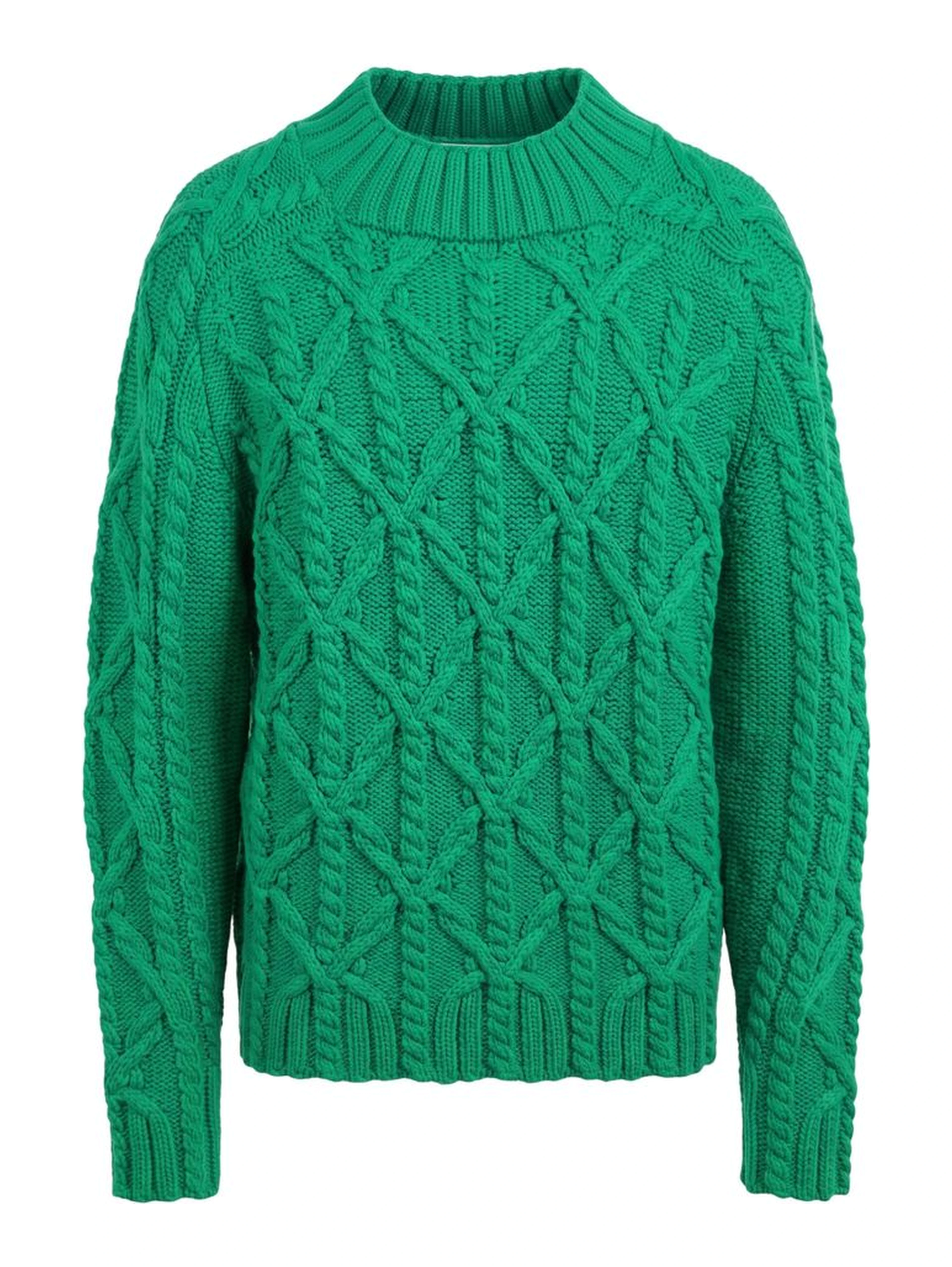 Green Cotton Men's Sweater