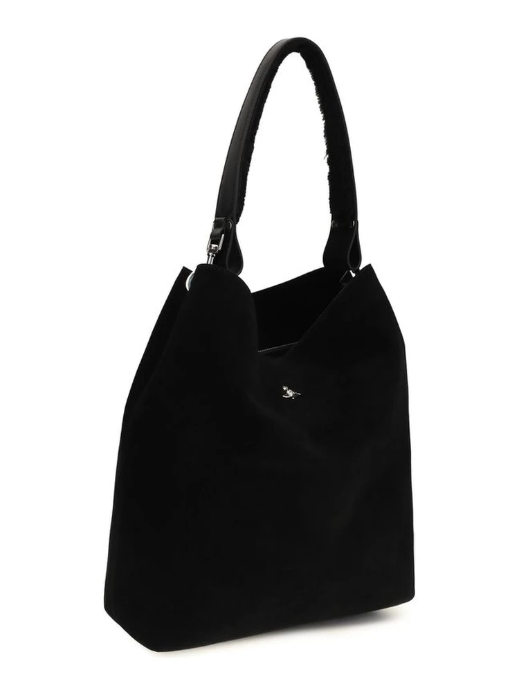 Black Suede Leather Shoulder Bag alternative