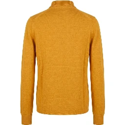 Orange Silk Men Sweater