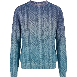 Blue Wool Men's Sweater