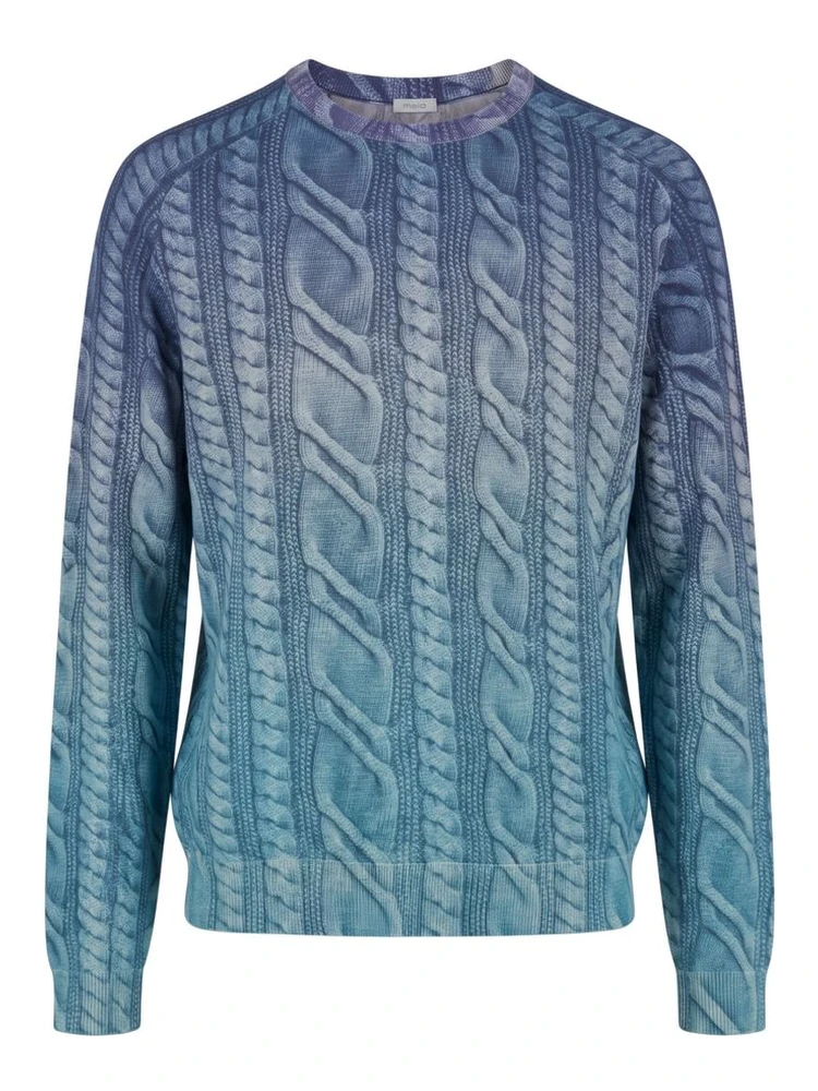 Blue Wool Men's Sweater