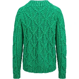 Green Cotton Men's Sweater