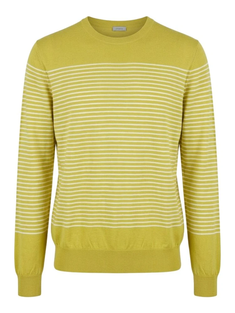 Green Cotton Men's Sweater