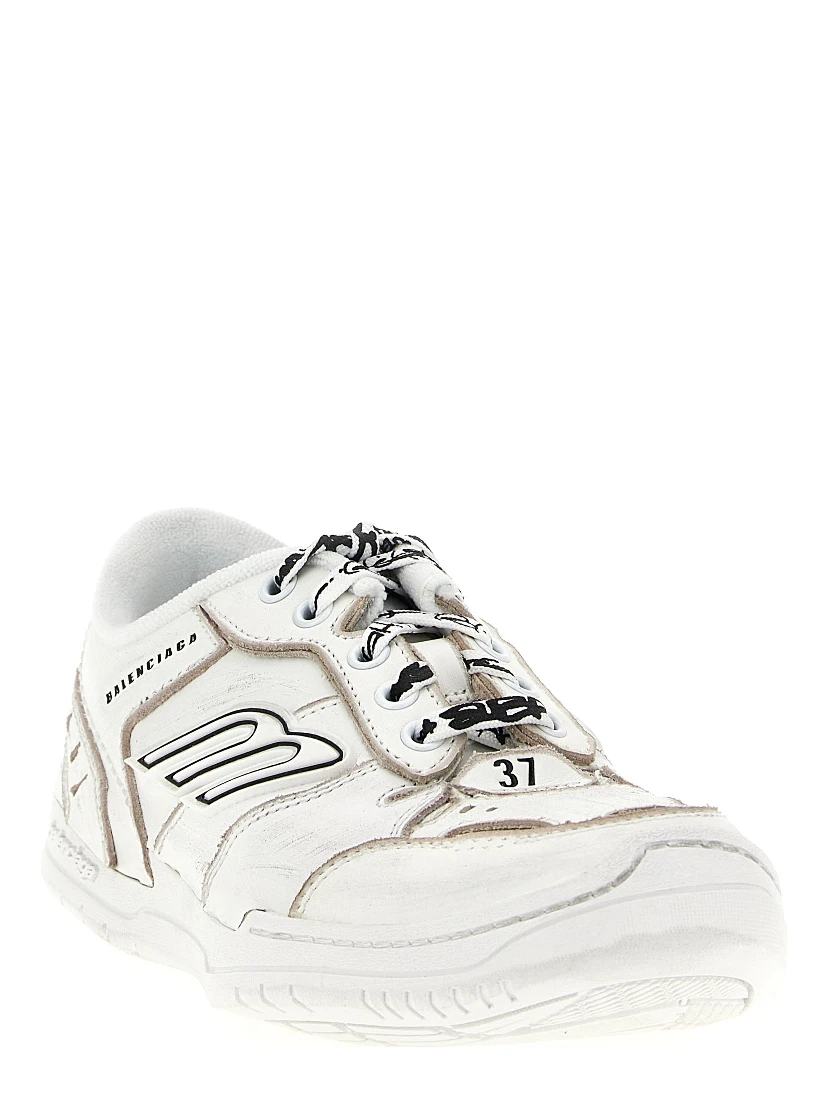 White Calfskin Athletic Sneakers