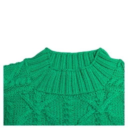 Green Cotton Men's Sweater