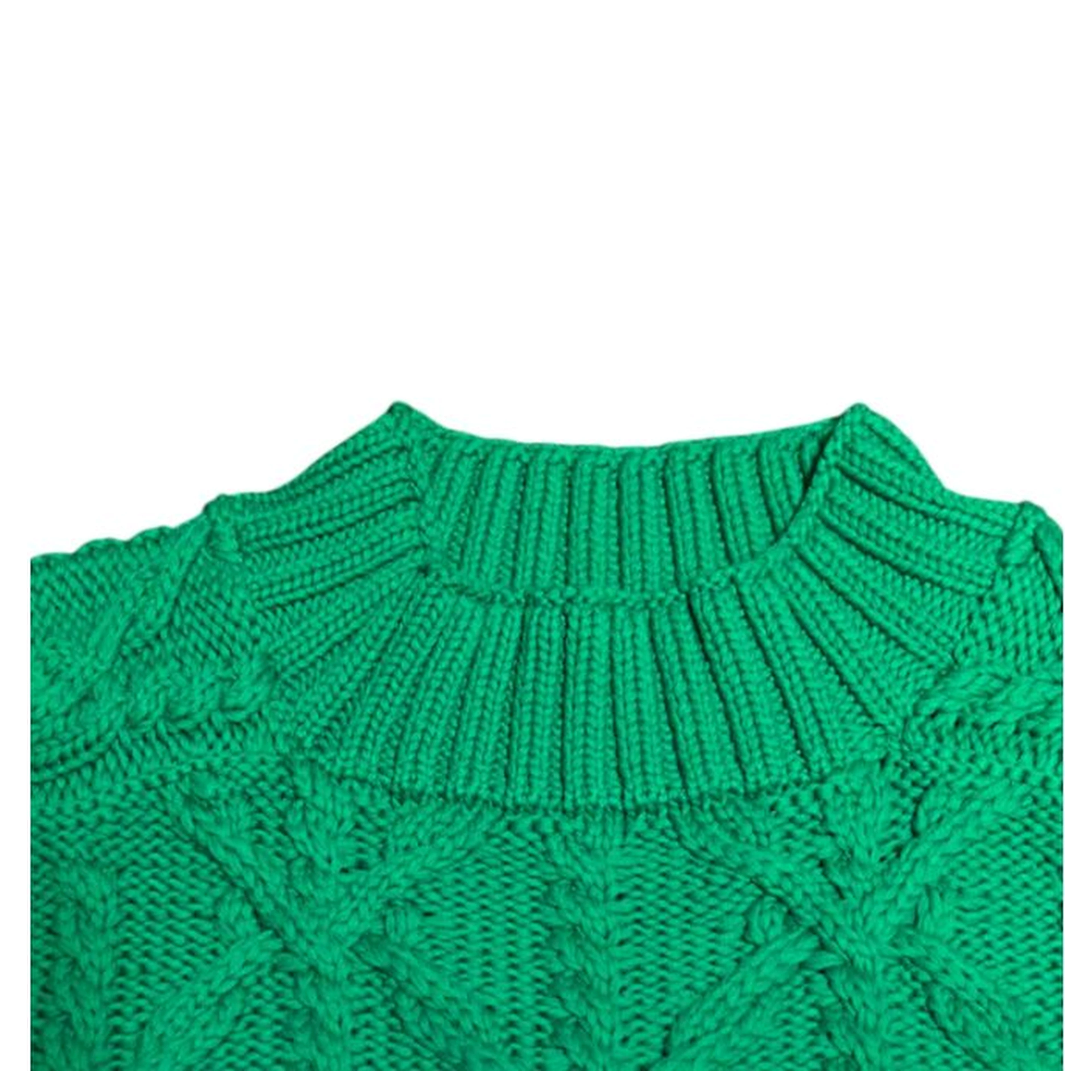 Green Cotton Men's Sweater