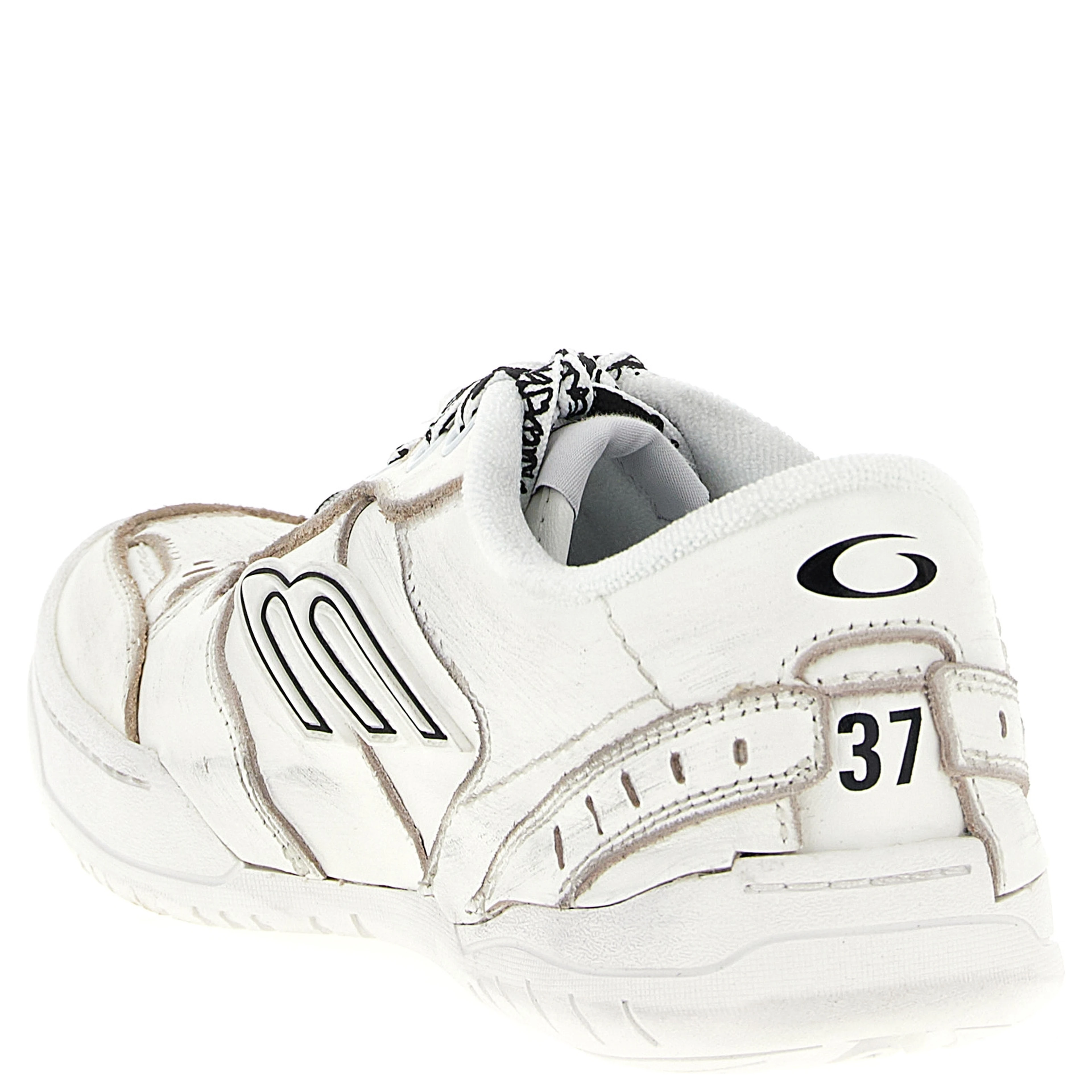 White Calfskin Athletic Sneakers