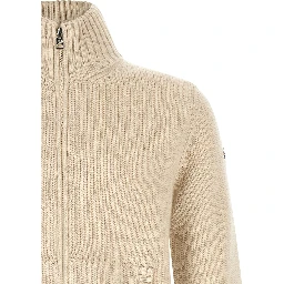 Beige Virgin Wool Cardigan