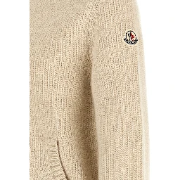 Beige Virgin Wool Cardigan