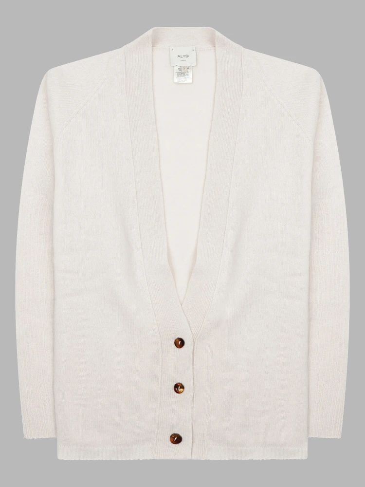 Cardigan In Lana Merino e Cashmere