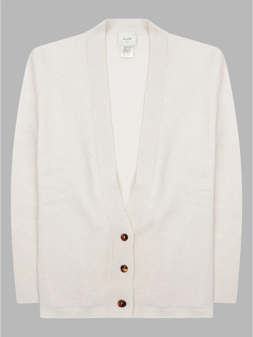 Cardigan In Lana Merino e Cashmere