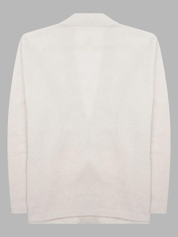 Cardigan In Lana Merino e Cashmere alternative