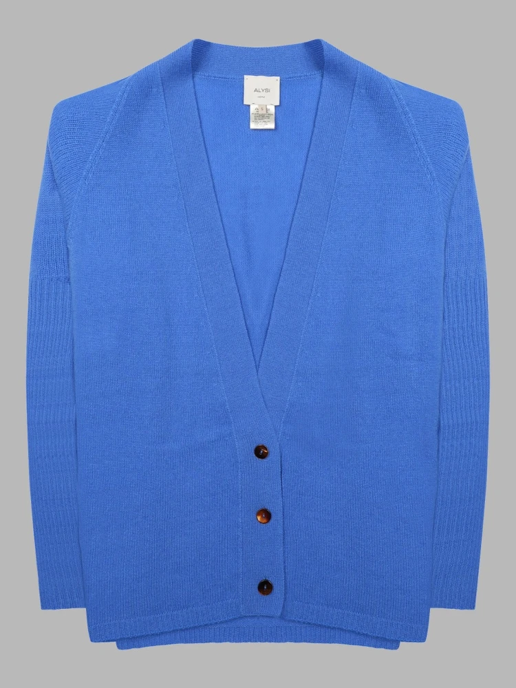 Cardigan In Lana Merino e Cashmere