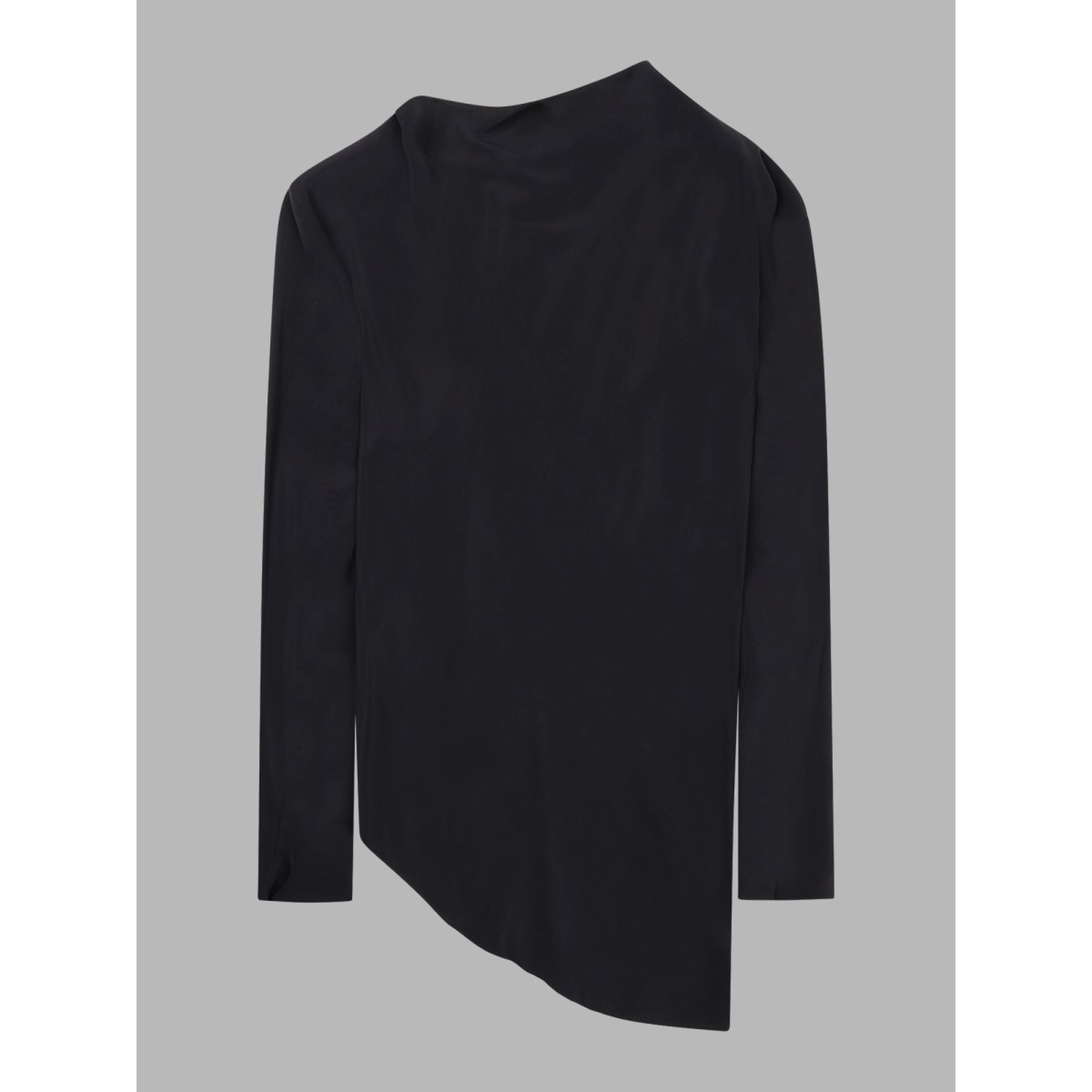 Blusa Asimmetrica Crepe De Chine