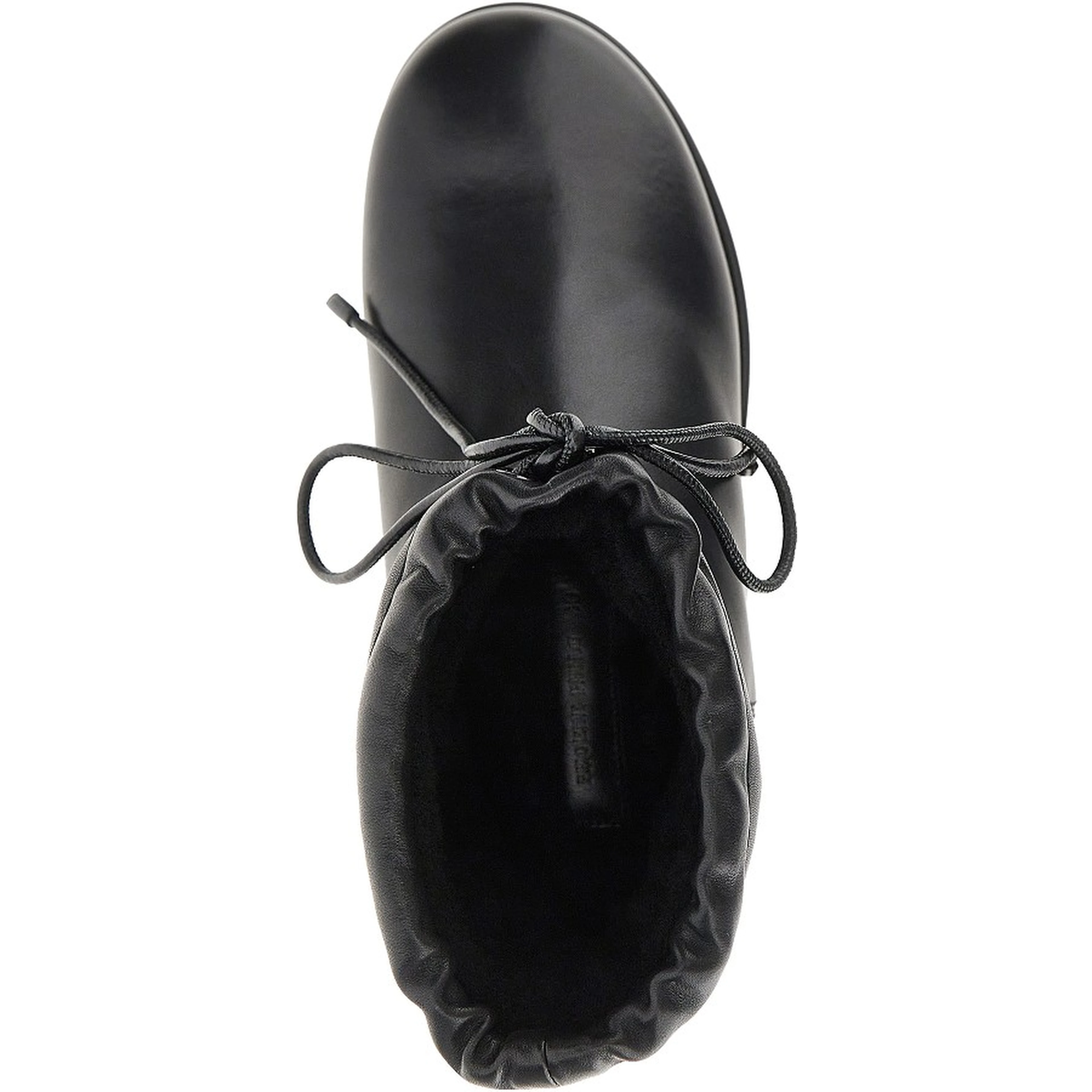 Leather ankle-boots with drawstring