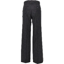 Wool flannel Boyish pants