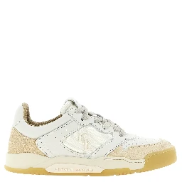 Beige Calfskin Low Top Sneakers