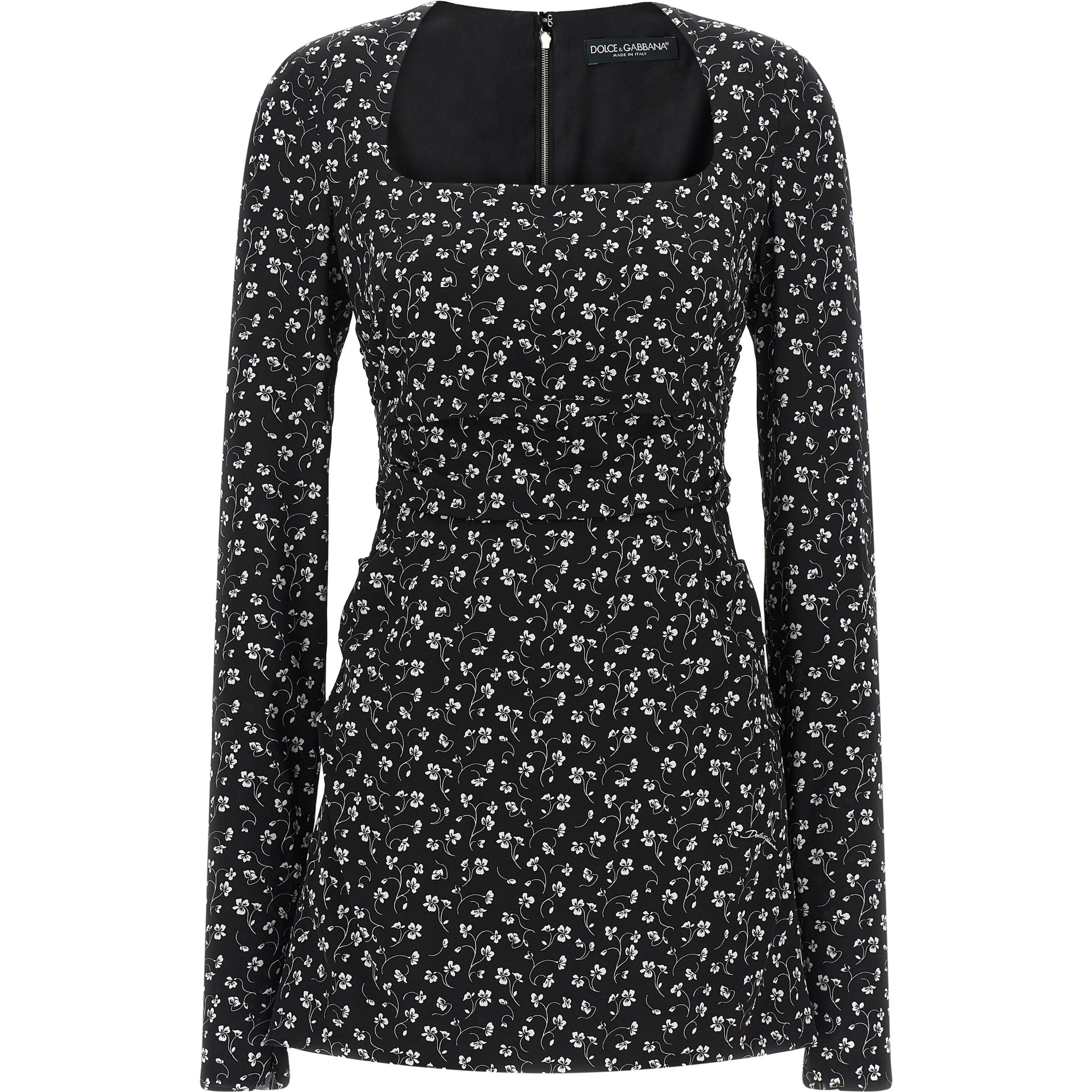 Black Silk Short Dress