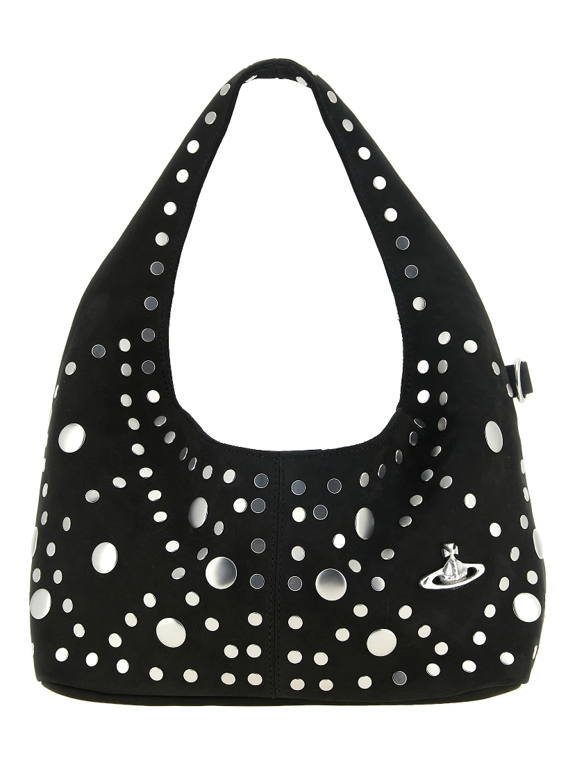 Black Cowhide Shoulder Bag