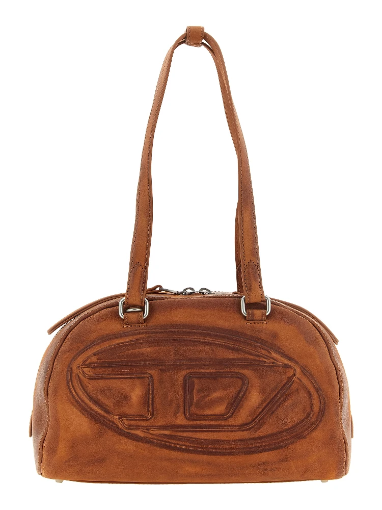Brown Other Fibres Shoulder Bag