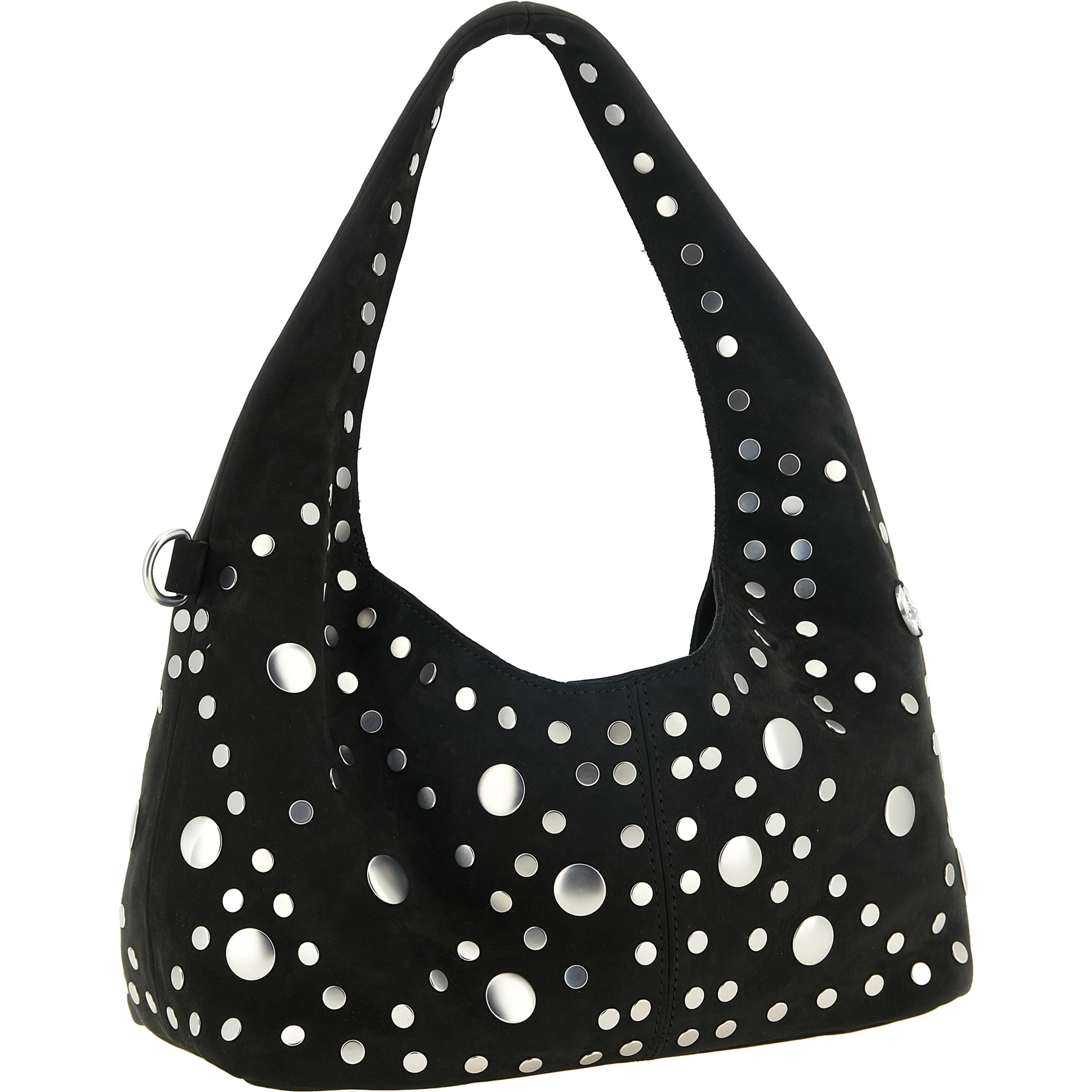 Black Cowhide Shoulder Bag