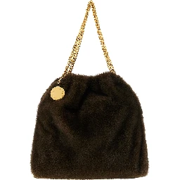 Brown Polyester Shoulder Bag