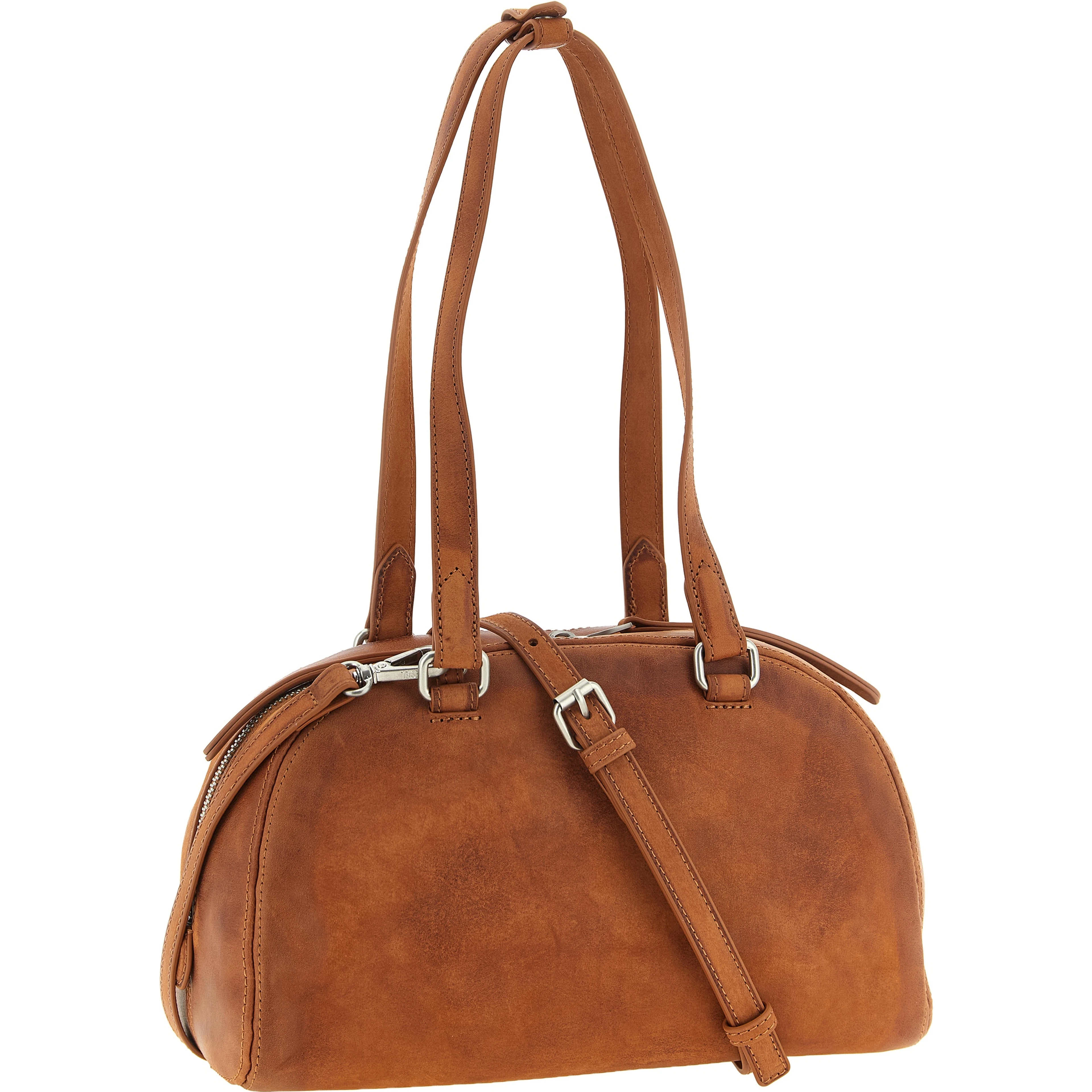 Brown Other Fibres Shoulder Bag