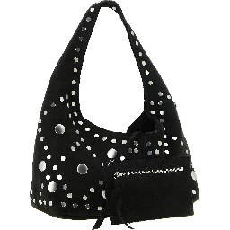 Black Cowhide Shoulder Bag