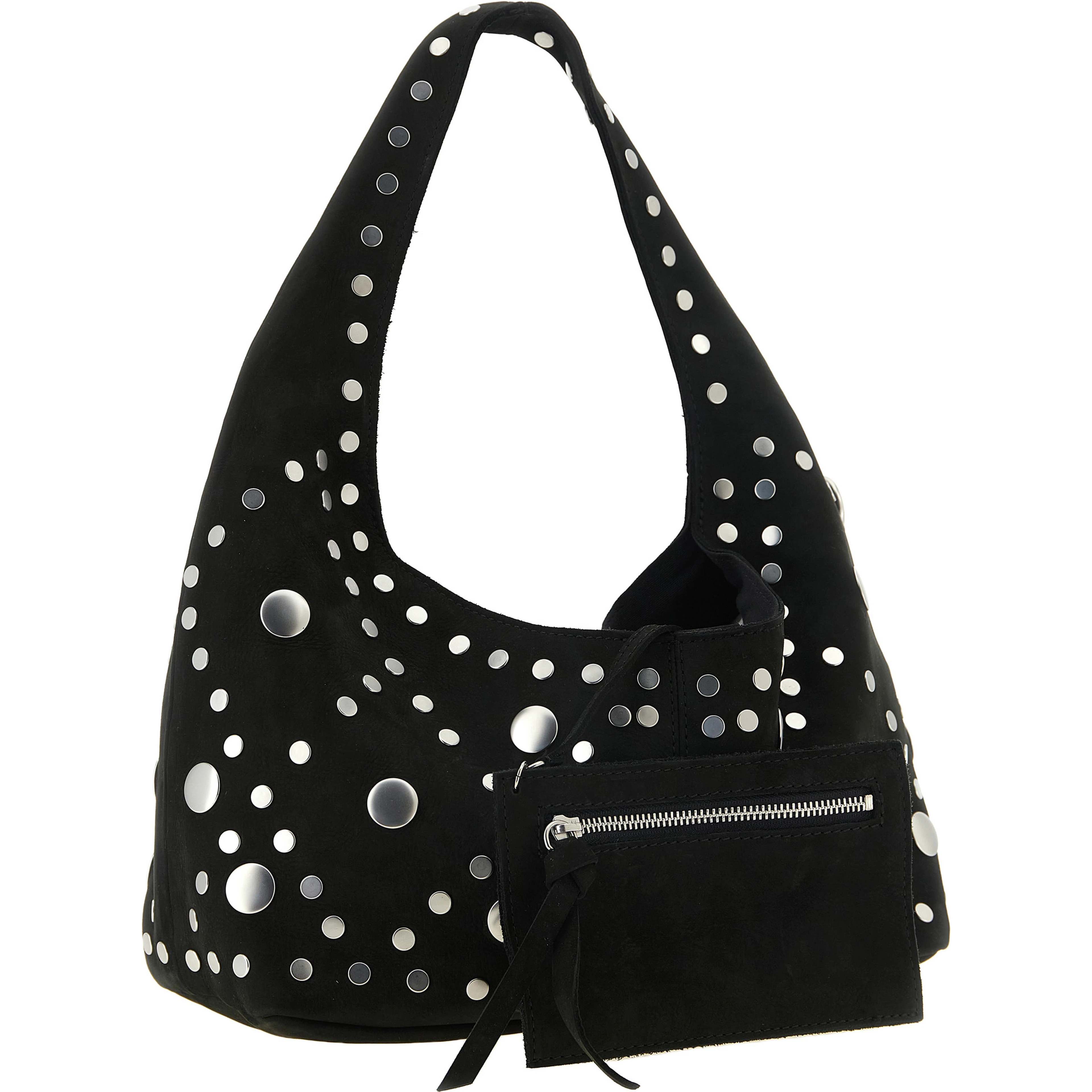 Black Cowhide Shoulder Bag
