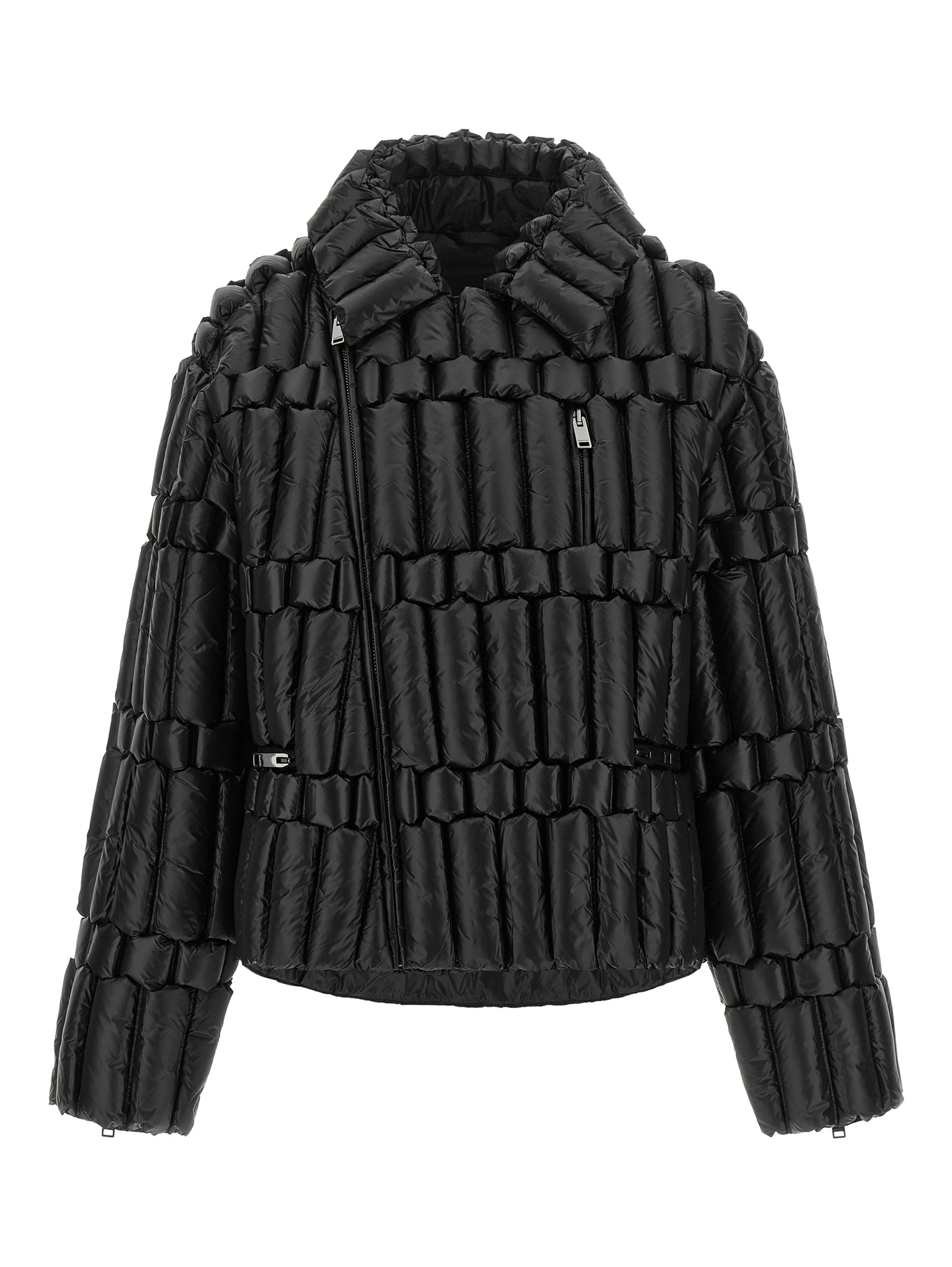Black Nylon Biker Jacket