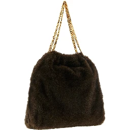 Brown Polyester Shoulder Bag