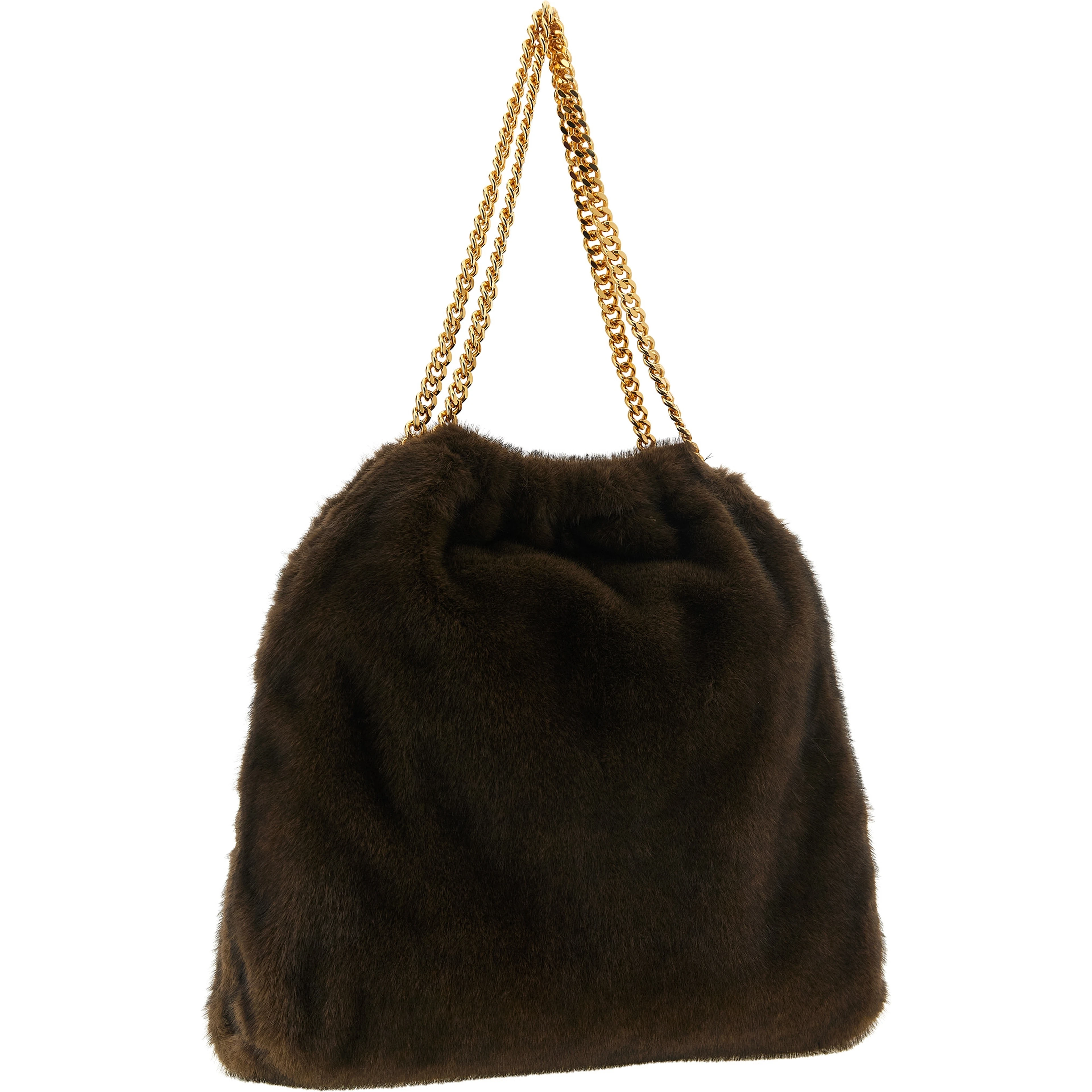 Brown Polyester Shoulder Bag