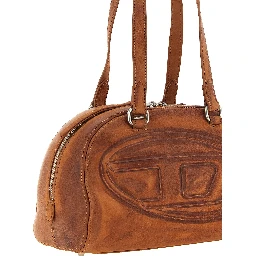 Brown Other Fibres Shoulder Bag