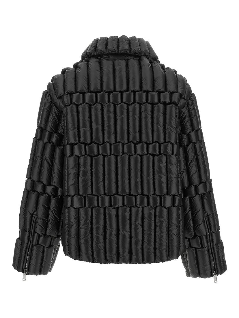Black Nylon Biker Jacket