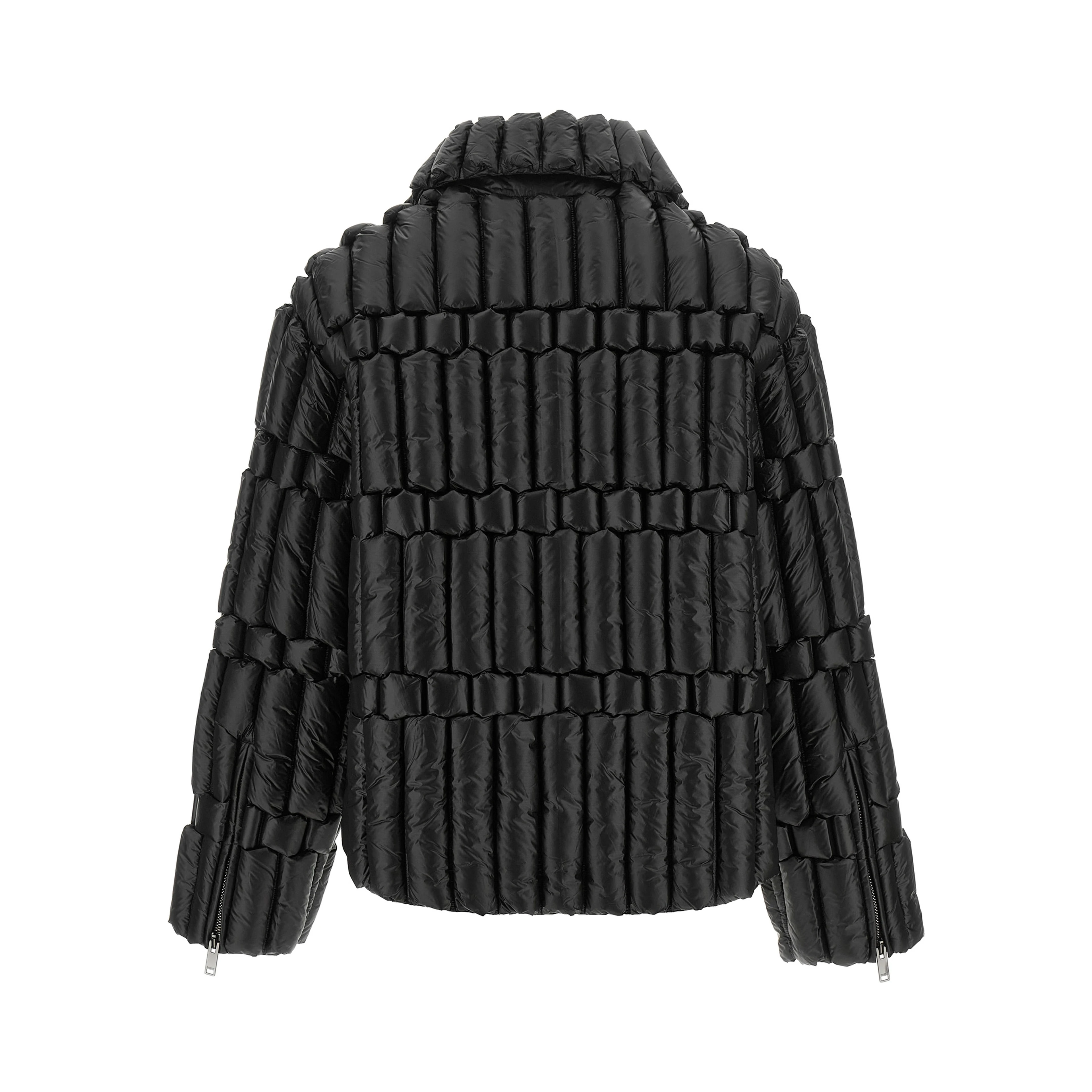 Black Nylon Biker Jacket