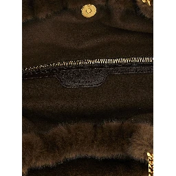 Brown Polyester Shoulder Bag