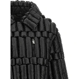 Black Nylon Biker Jacket