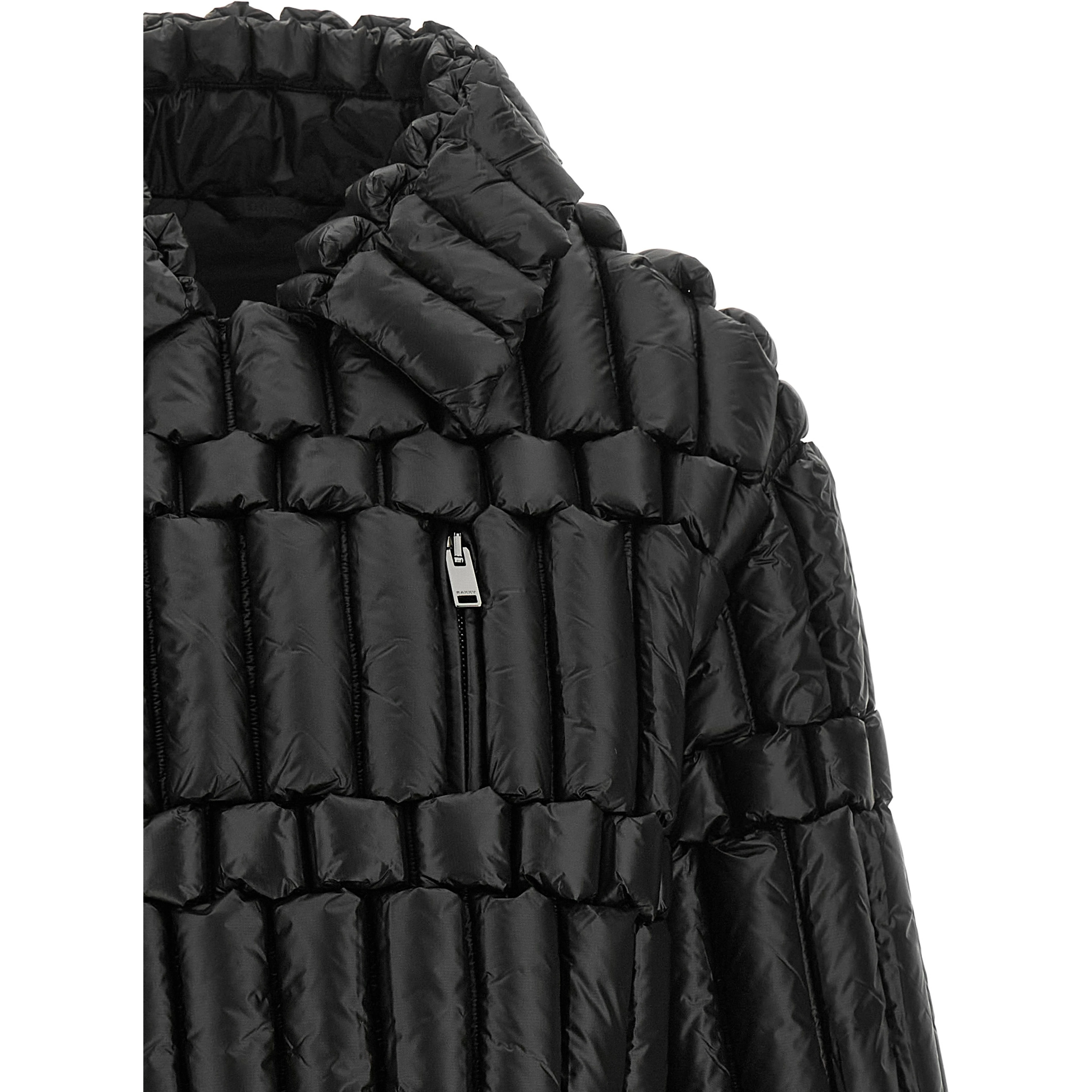 Black Nylon Biker Jacket