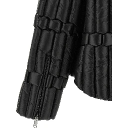 Black Nylon Biker Jacket