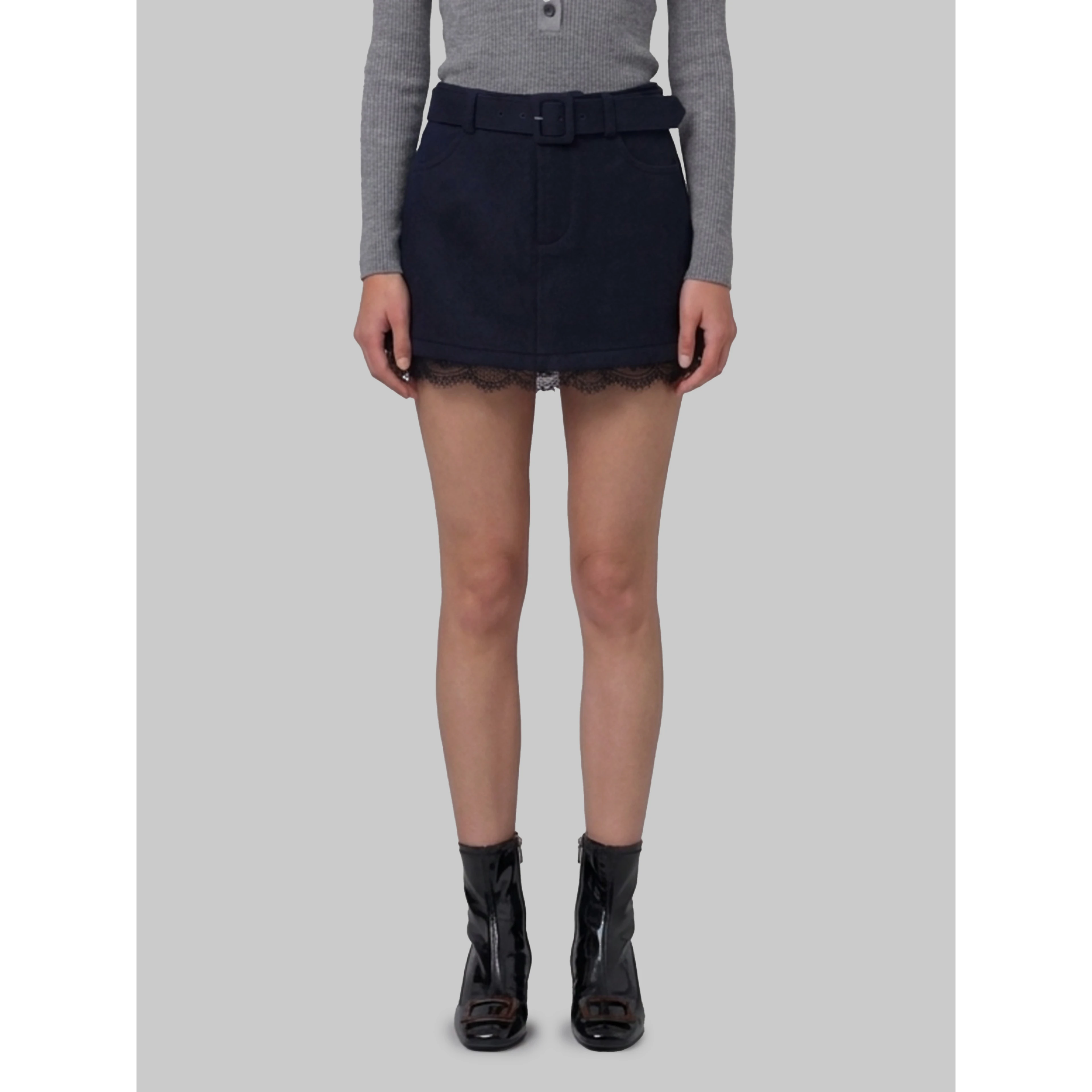Navy lace skort