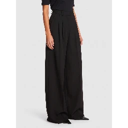 Black wide-leg pants